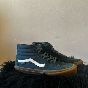 Vans Men's High-Top Sneakers - hunter green and White